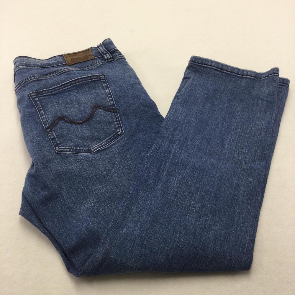 Urbanstar Jeans Mens 40x30 Blue Medium Wash Straight Leg Denim Zip Fly Stretch